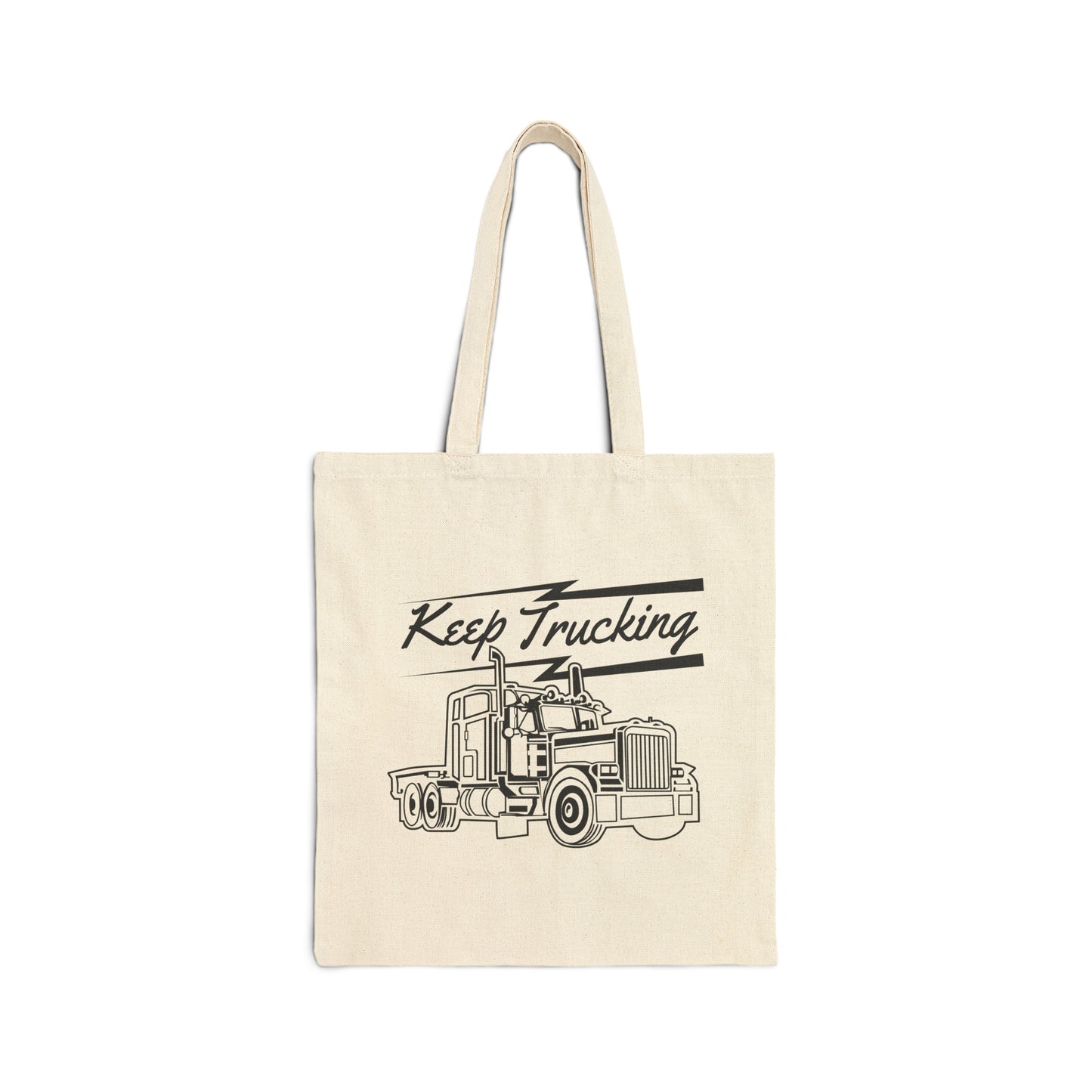 Keep Trucking Cotton Canvas Tote Bag