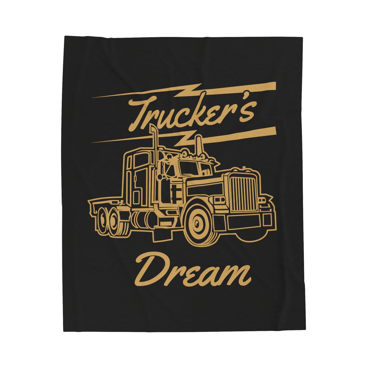 Trucker's Dream Velveteen Plush Blanket